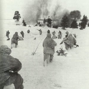 Russische Infanterie in Wintertarnung