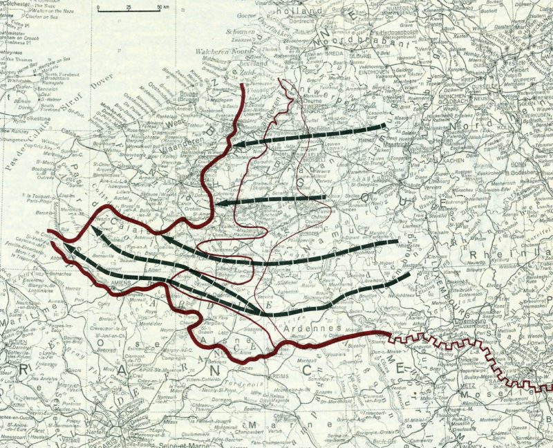 Karte Durchbruch zum Kanal 
