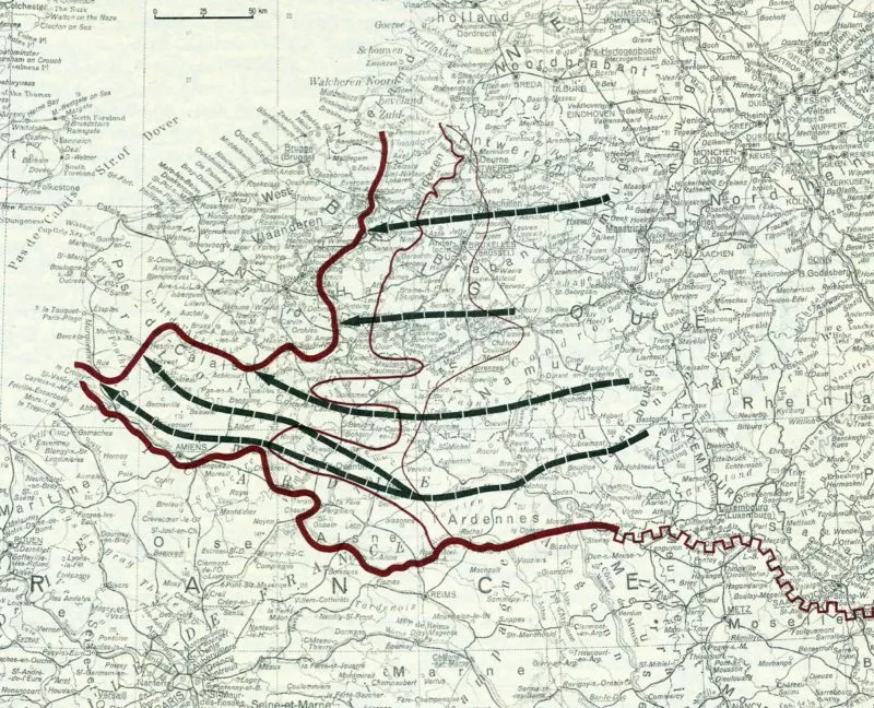 Schlachten des 2. Weltkrieges 53 Karte Durchbruch zum Kanal