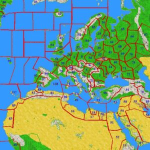 Europa-Karte vom Kriegsspiel WW2 Total