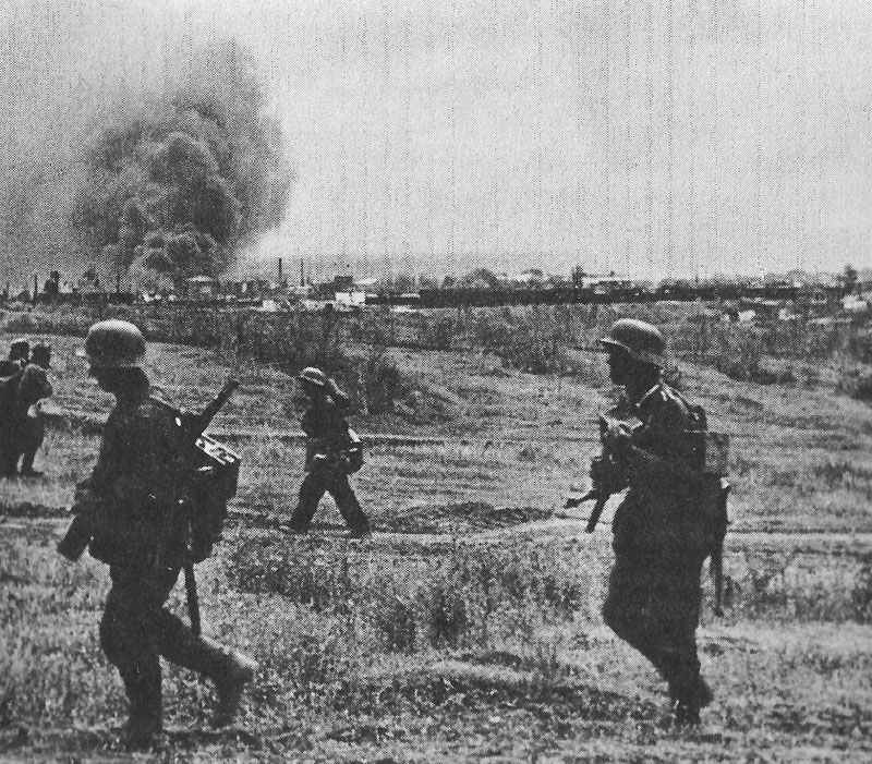 deutsche Truppen am Stadtrand von Stalingrad