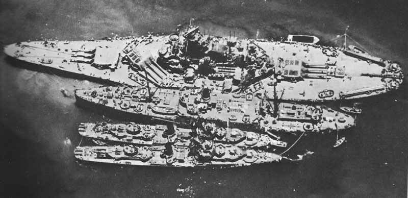 beschädigte US-Schlachtschiff 'South Dakota