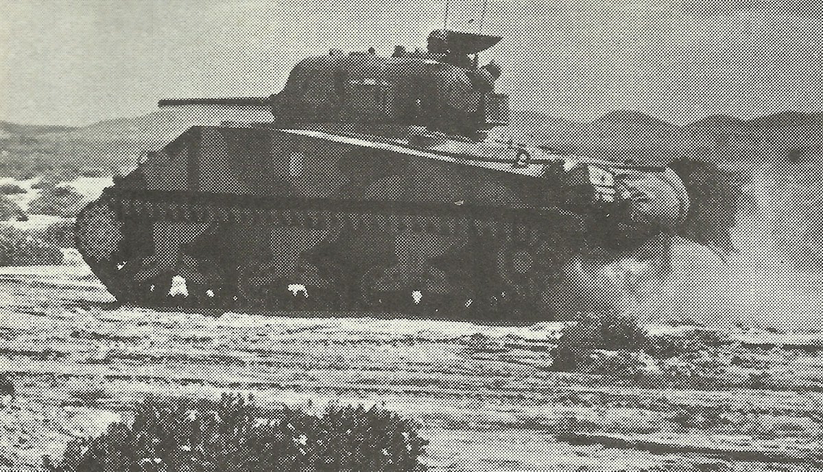 britischer Sherman-Panzer in Tunesien