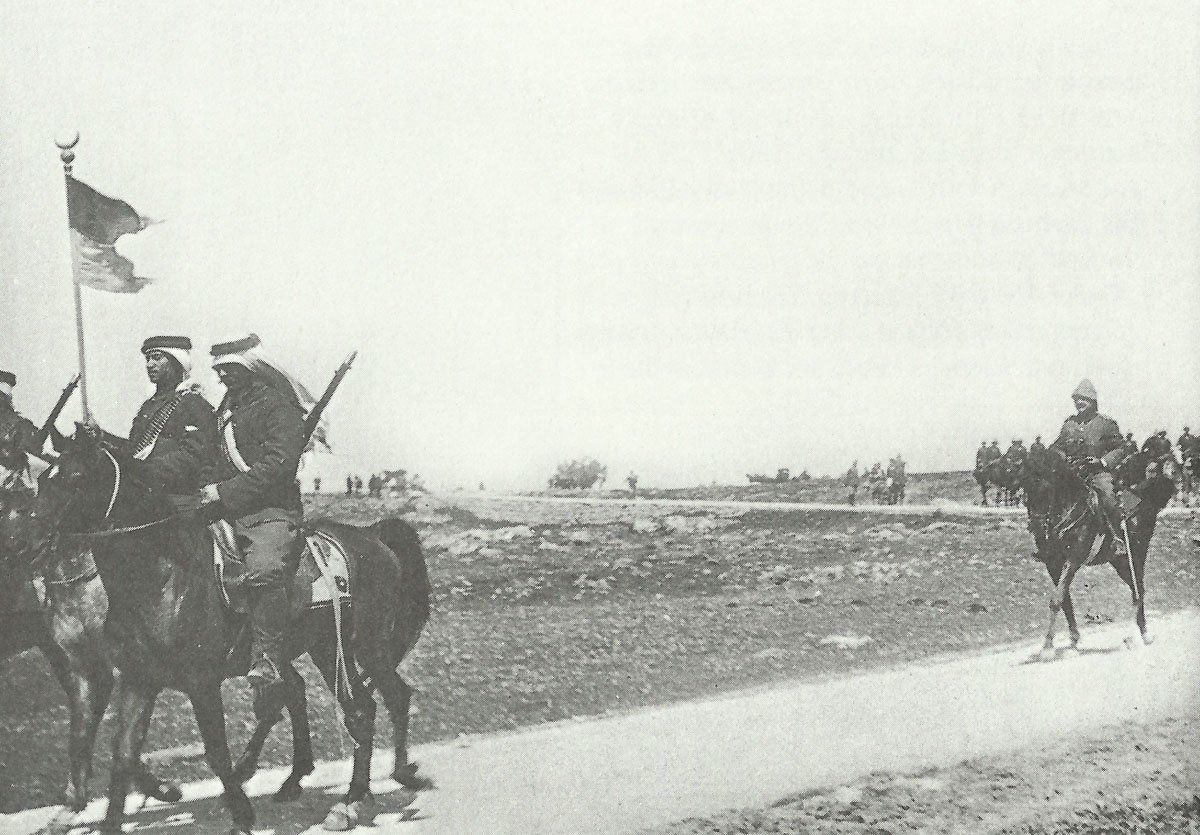 Türkische Kavallerie auf dem Rückzug