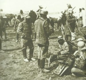 Türkische Kavallerie in einem Feldlager bei Jerusalem