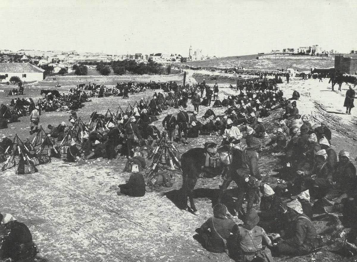 Türkische Truppen bei Jerusalem