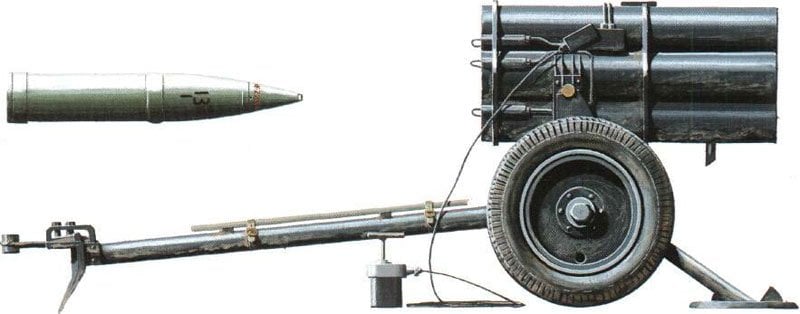 21-cm Wurfgranate 42 mit 21-cm Nebelwerfer 42