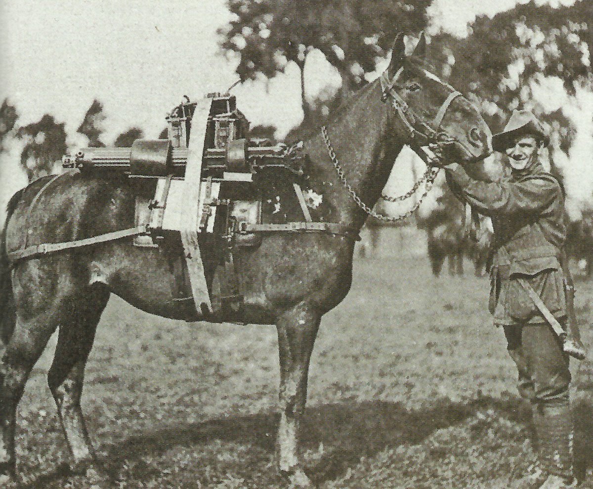 Vickers-MG bei der Kavallerie
