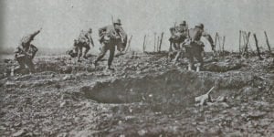 Angriff deutscher Infanterie 