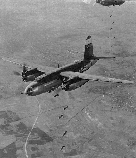 B-26 Marauder bombardieren Ziele
