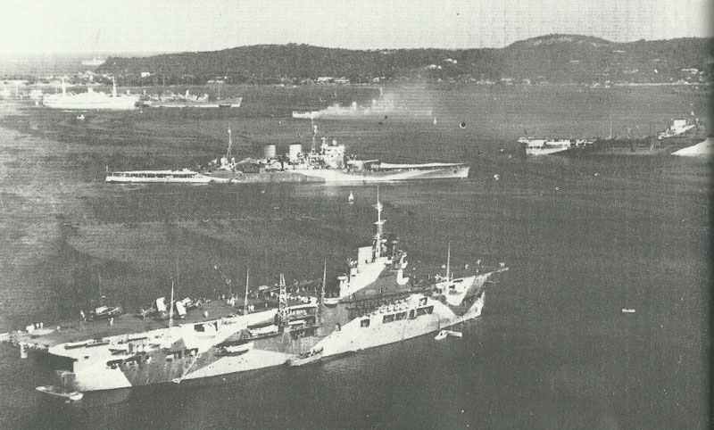 Ankuft des englischen Flottenverbandes in Trincomalee auf Ceylon