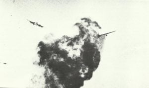 Bf 110 Zerstörer explodiert