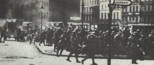 Kämpfe zwischen Regierungstruppen und Arbeitern im März 1919 in Berlin