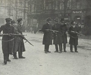 Schützenlinie aufständischer Arbeiter