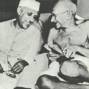 Nehru und Gandhi