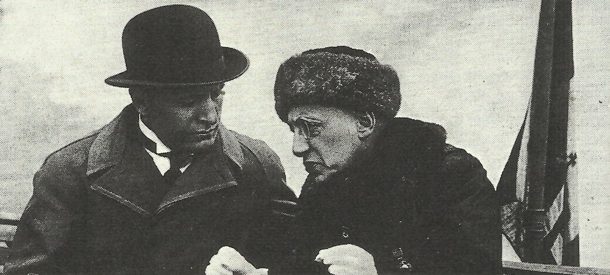 Mussolini mit dem nationalistischen Dichter Gabriele d'Annunzio