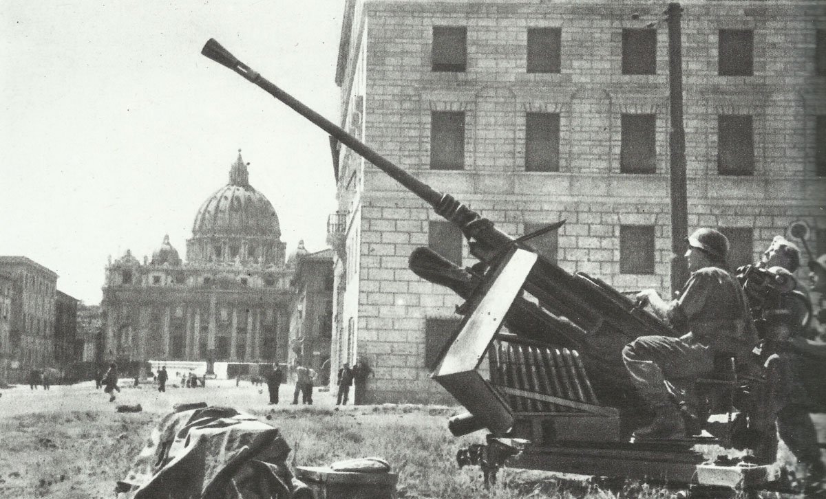 Deutsches Flak-Geschütz Rom