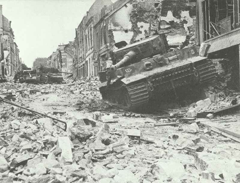 Zerstörte Tiger-Panzer Caen