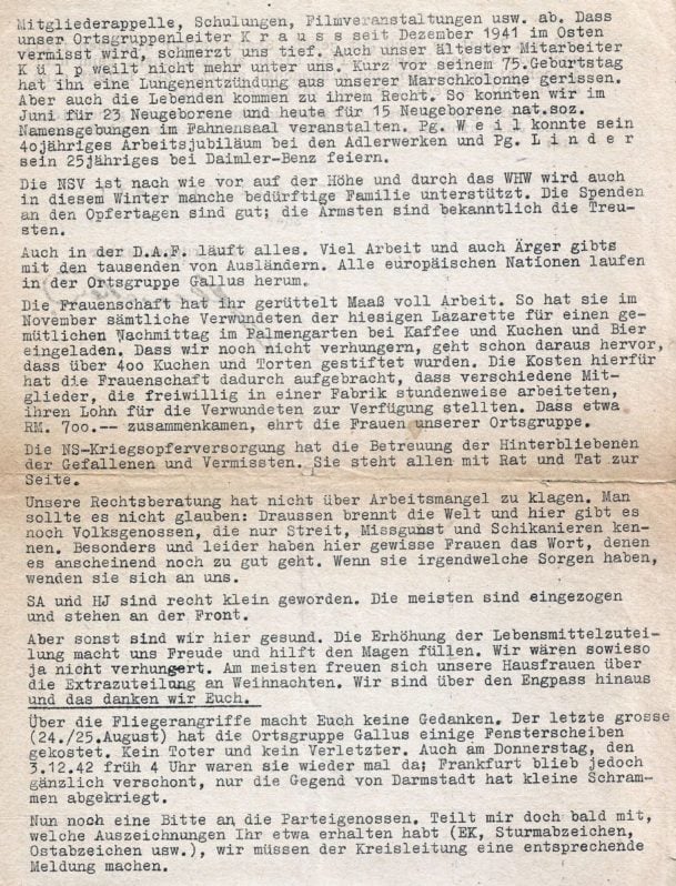 NSDAP Ortgruppe Gallus Weihnachten 1942 2