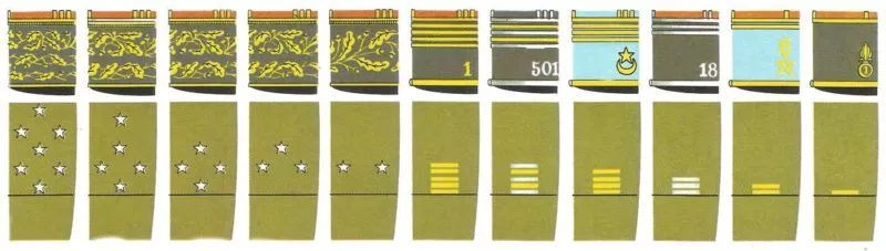 Französische Streitkräfte 1939 9 Französische Rangabzeichen Offiziere