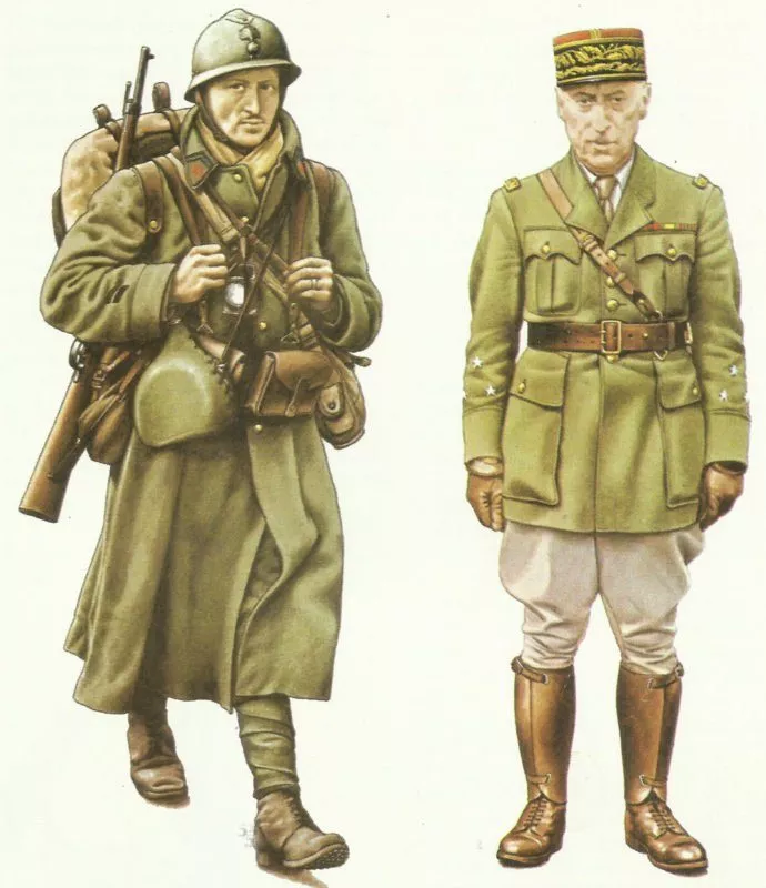 Französische Streitkräfte 1939 2 Französische Soldaten 1940
