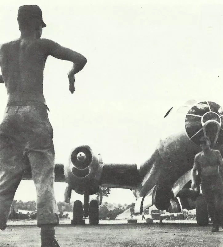 B-29 Superfortress 9 Start zu einem Übungsflug eines simulierten Atombombenangriffs
