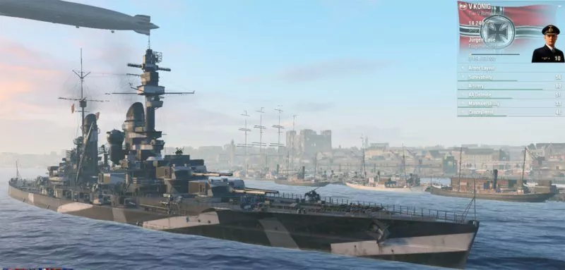 Schlachtschiffe Kaiser, Nassau, König 32 Schlachtschiff König in WoWs