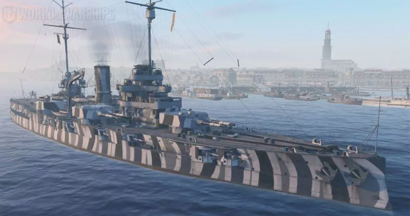 Schlachtschiffe Kaiser, Nassau, König 29 Schlachtschiff Nassau in WoWs