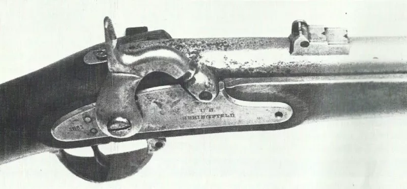 Musketen des US-Bürgerkrieges 6 Abzugsschloss einer Springfield M1861