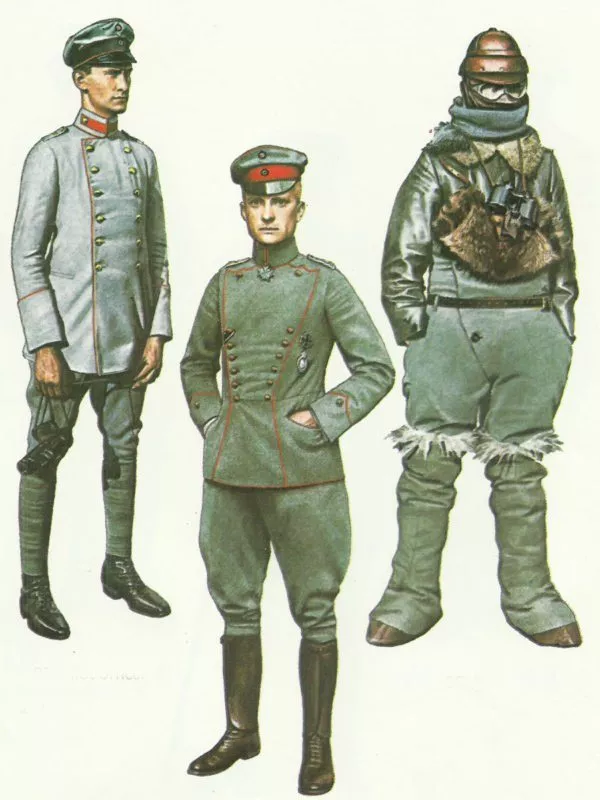 Deutsche Uniformen 1916-1918 10 Deutsche Piloten 1. Weltkrieg