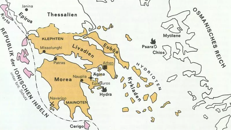 Griechische Revolution 9 Griechenland in den Grenzen von 1829
