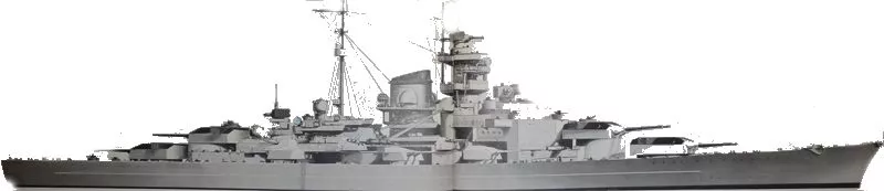 Schlachtschiff Tirpitz 12 Modell der Tirpitz