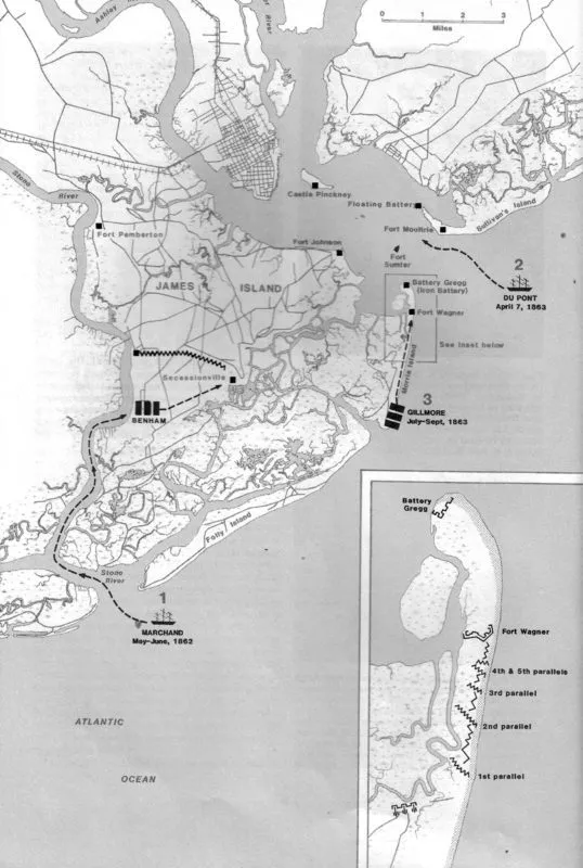 Fort Sumter - Auftakt zum US-Bürgerkrieg 10 Hafen von Charleston mit seinen Forts