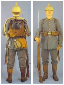Deutsche Uniformen im Ersten Weltkrieg 9 deutscher Infanterist 1914