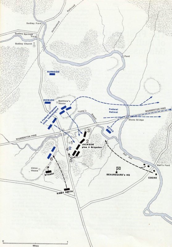 Karte Kämpfe um Henry House Hill