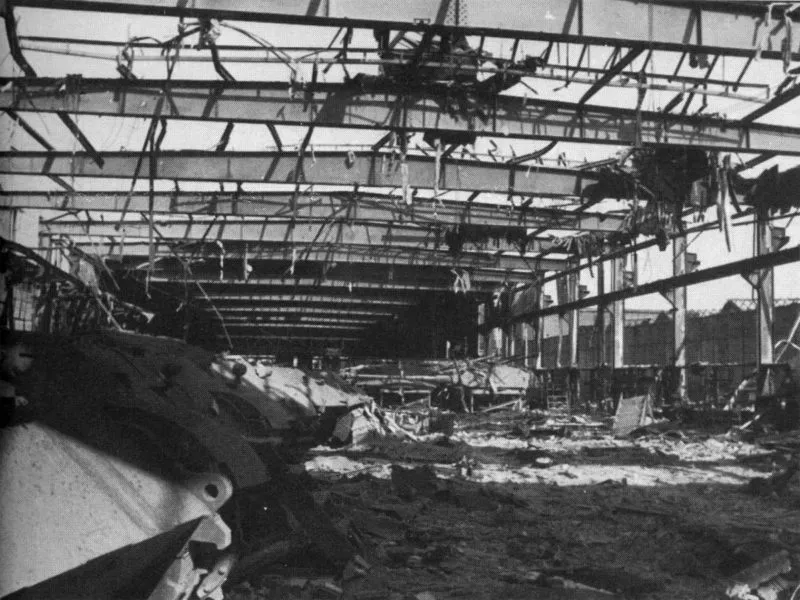 Deutsche Rüstungsproduktion 1939-1945 11 Luftangriff am 7. Oktober 1944 auf die Henschelwerke in Kassel