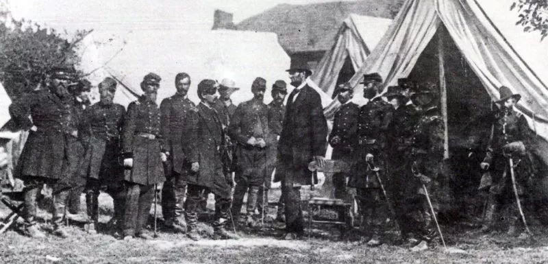 US-Bürgerkrieg 1862 14 Präsident Lincoln im Gespräch mit McClellan