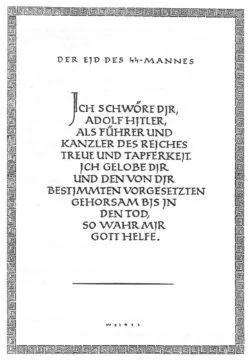 Totenkopf SS-Division 7 Eides des SS-Mannes