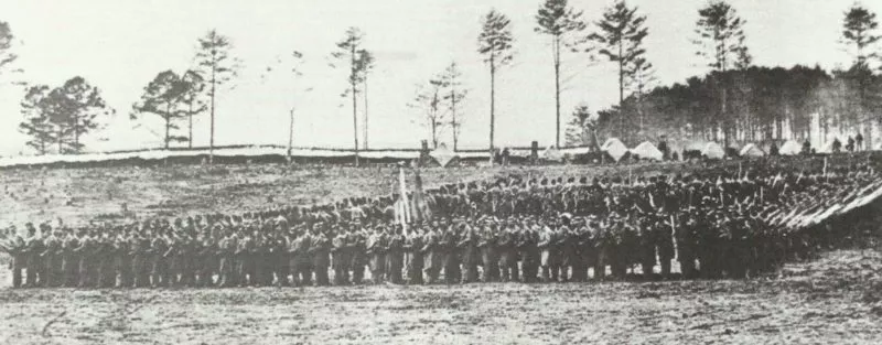 Amerikanischer Bürgerkrieg 4 Unions-Karree gegen Kavallerie