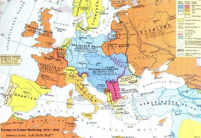 Geschichte 1. Weltkrieg - Weg zum Krieg 50 Europa im Ersten Weltkrieg.
