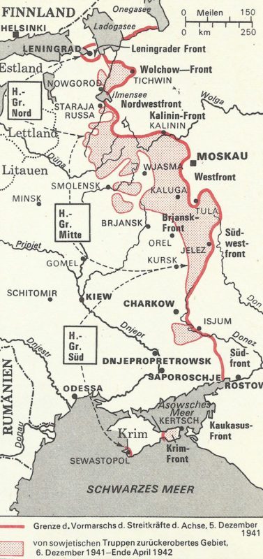Karte sowjetische Winteroffensive