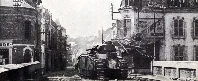 Char B1 35 abgeschossener Char B1
