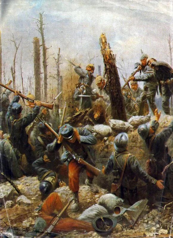 Schlacht-Ergebnisse 1. Weltkrieg 5 Sturmangriff in den Argonnen