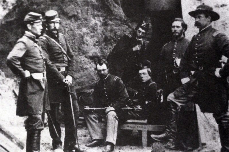 Offiziere und Mannschaften der 1. Connecticut-Artillery 