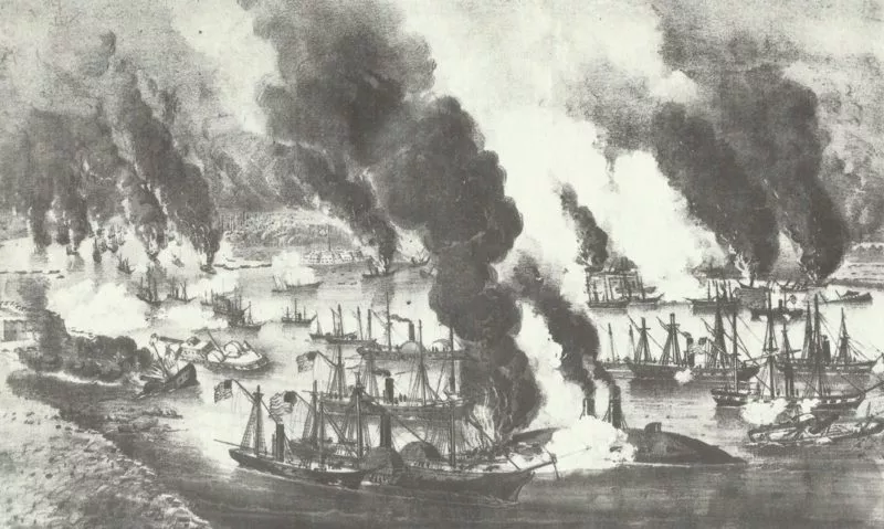 US-Bürgerkrieg 1862 16 Farragut 24041862 Mississippi