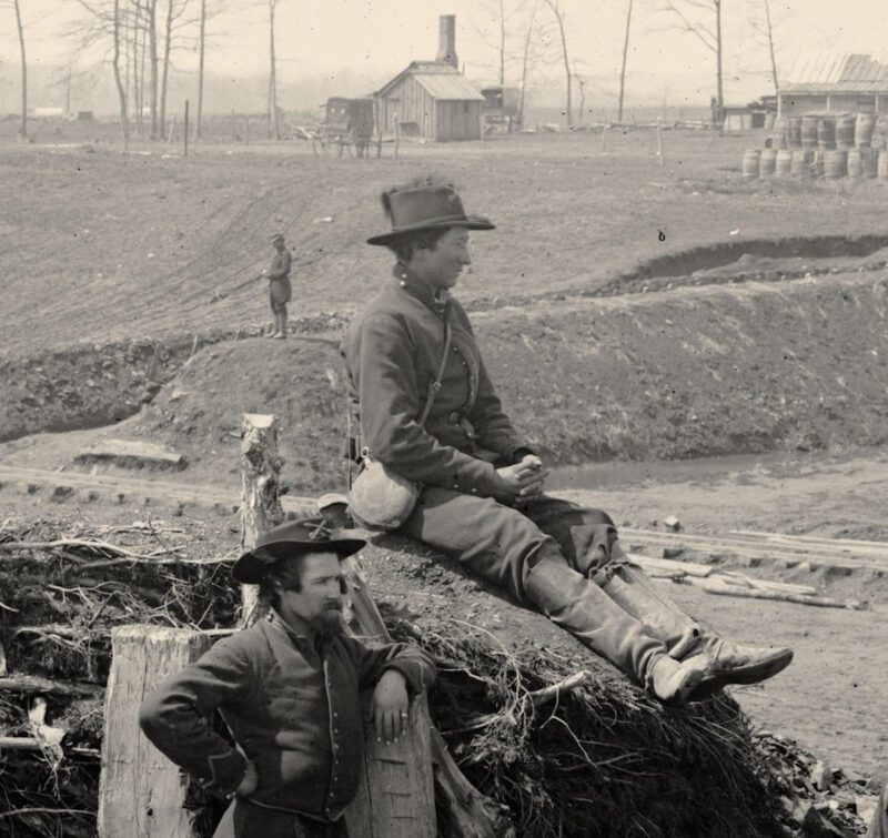 Konföderierte Soldaten bei Manassas
