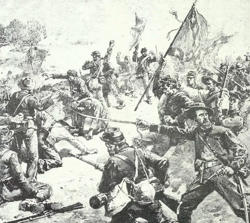 US-Bürgerkrieg 1862 10 Starks Louisiana-Brigade wirft Steine