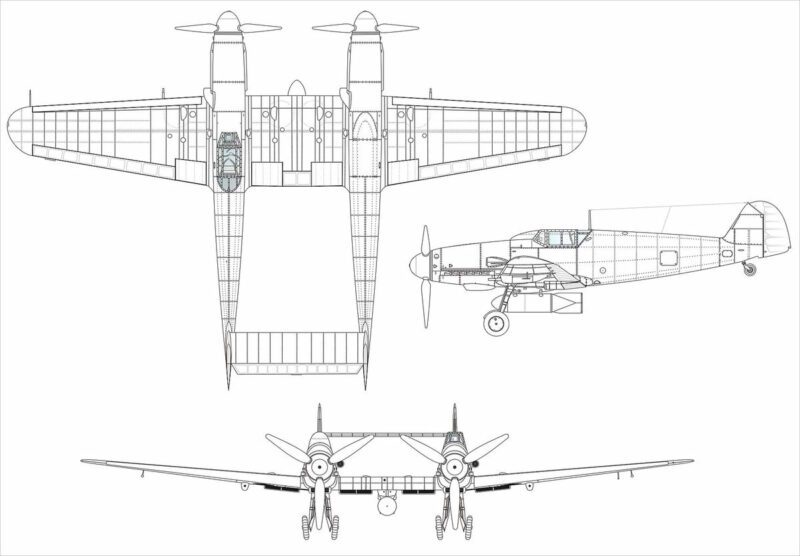 Grundriss Bf 109 Z