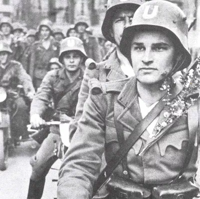 Achsen-Verbündete an der Ostfront 11 Kroatische Ustascha-Soldaten.