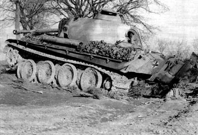 Panzer-Lehr-Division 18 Abgeschossener Panther G der Panzer-Lehr-Division